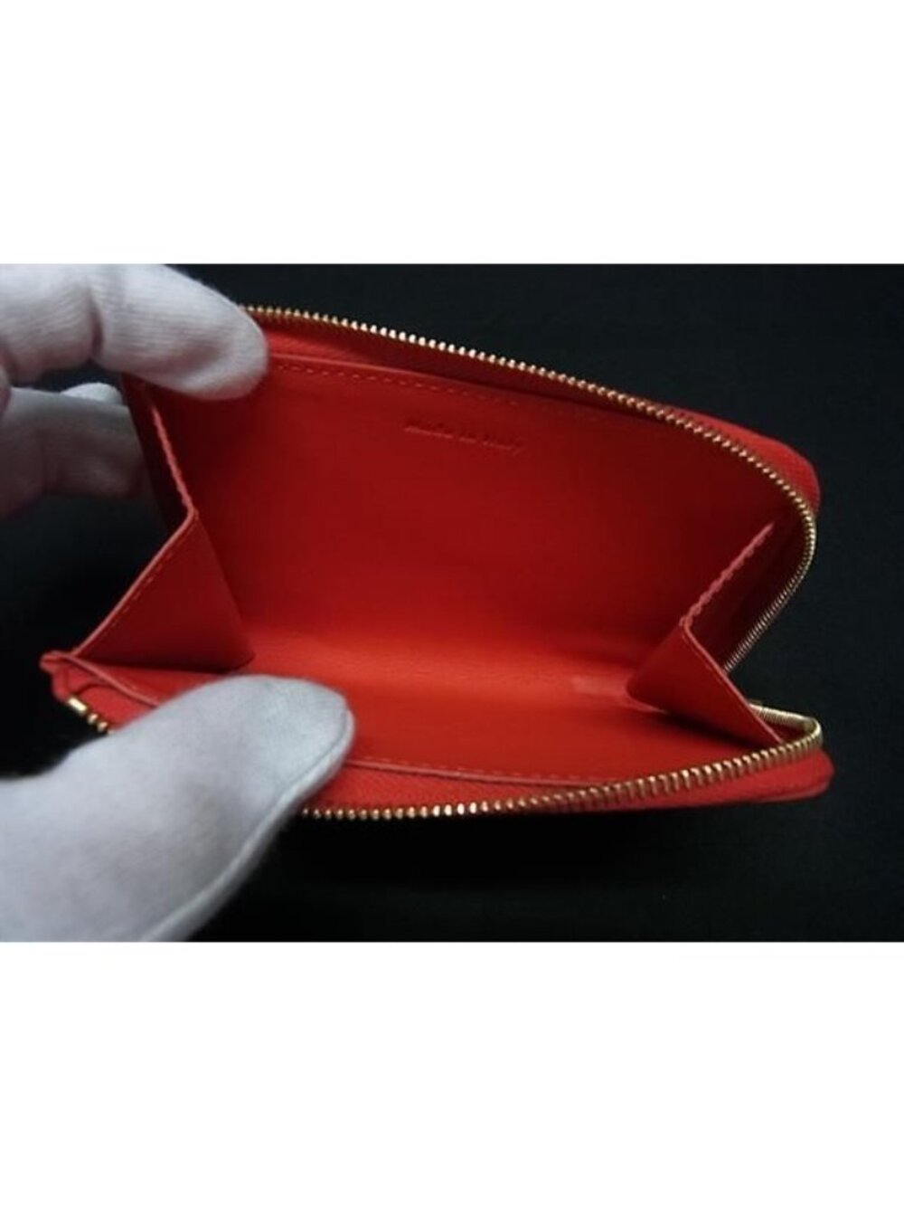 Celine Leather L-shaped Zipper Coin Purse Orange - Picture 3 of 4